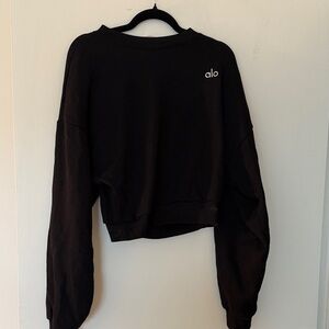 Alo yoga accolade cropped sweater shirt